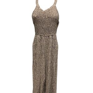 JESSICA SIMPSON Cheetah Tank Top Jumpsuit with Pockets Small